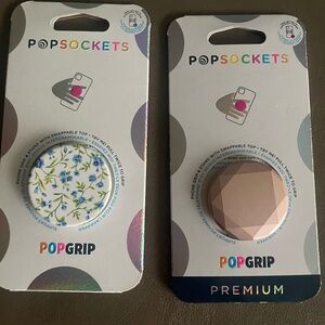 PopSocket PopGrip - White Floral and rose geometric